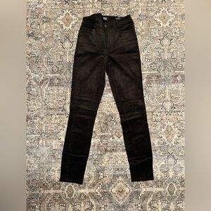 PAIGE Hoxton Ultra Skinny Corduroy Pants in Espresso Brown